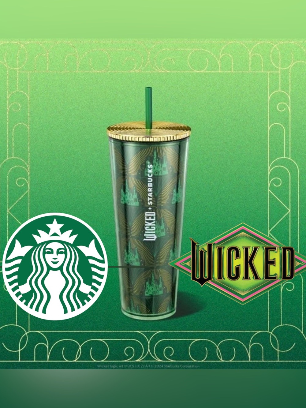 Starbucks Tumbler from "Wicked" Emerald City collection